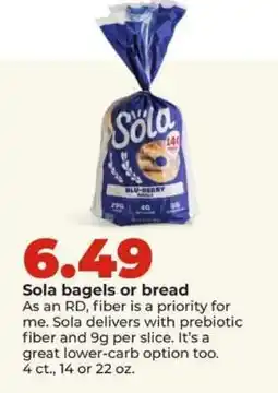 Hy-Vee Sola bagels or bread offer