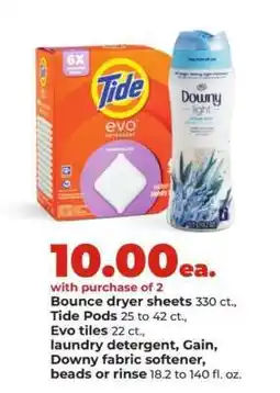 Hy-Vee Tide Evo Detergent & Downy Light offer