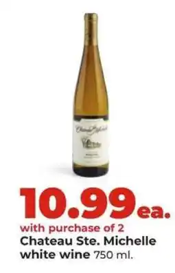 Hy-Vee Chateau Ste. Michelle white wine offer