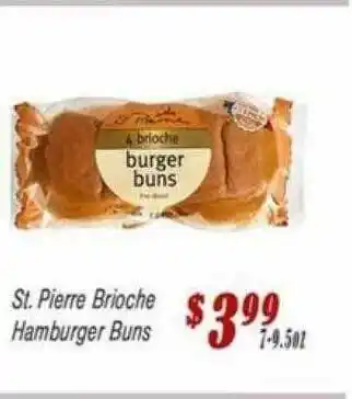 St. Pierre Brioche Hamburger Buns