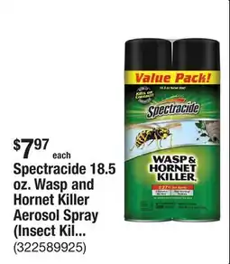 The Home Depot Spectracide 18.5 oz. Wasp and Hornet Killer Aerosol Spray (Insect Killer) (2-Count) offer