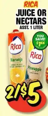 Western Beef RICA JUICE OR NECTARS offer