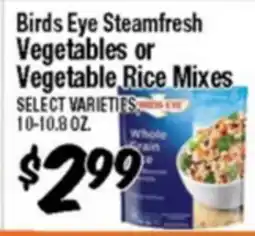 Western Beef Birds Eye Steamfresh Vegetables or Vegetable Rice Mixes offer