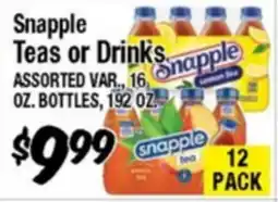 Western Beef Snapple Teas or Drinks offer