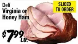 Western Beef Deli Virginia or Honey Ham offer