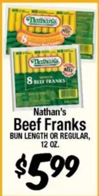 Western Beef Nathan's Beef Franks offer
