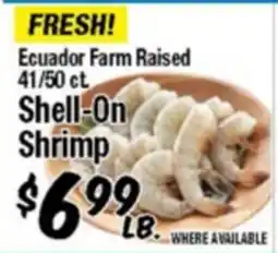 Western Beef Ecuador Farm Raised 41/50 ct. Shell-On Shrimp offer