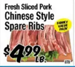 Western Beef Fresh Sliced Pork Chinese Style Spare Ribs offer