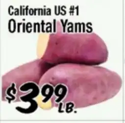 Western Beef California US #1 Oriental Yams offer