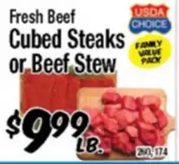 Western Beef Fresh Beef Cubed Steaks or Beef Stew offer