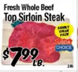 Western Beef Fresh Whole Beef Top Sirloin Steak offer