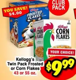 Western Beef Kellogg's Twin Pack Frosted or Corn Flakes offer