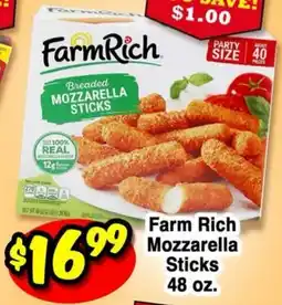 Western Beef Farm Rich Mozzarella Sticks offer