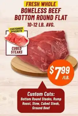 Western Beef FRESH WHOLE BONELESS BEEF BOTTOM ROUND FLAT offer