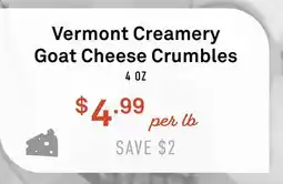 Standard Market Vermont Creamery Goat Cheese Crumbles offer