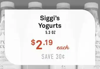 Standard Market Siggi's Yogurts offer