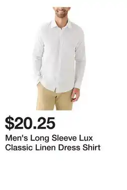 Belk Men's Long Sleeve Lux Classic Linen Dress Shirt offer