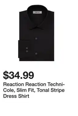 Belk Reaction Reaction Techni-Cole, Slim Fit, Tonal Stripe Dress Shirt offer