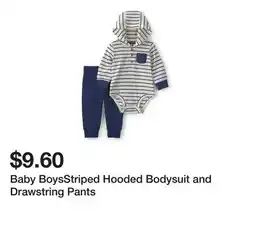 Belk Baby BoysStriped Hooded Bodysuit and Drawstring Pants offer