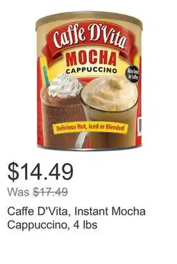 Costco Caffe D'Vita, Instant Mocha Cappuccino, 4 lbs offer