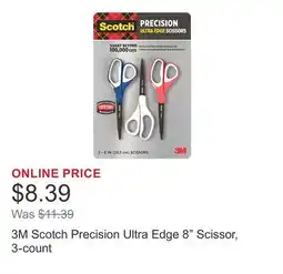Costco 3M Scotch Precision Ultra Edge 8 Scissor, 3-count offer