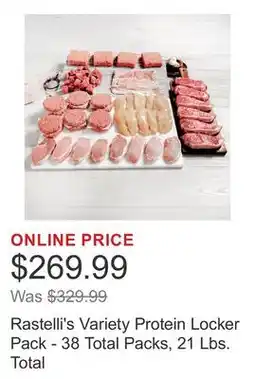 Costco Rastelli's Variety Protein Locker Pack - 38 Total Packs, 21 Lbs. Total offer