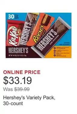 Costco Hershey's Variety Pack, 30-count offer