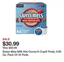 Office Depot Swiss Miss Milk Hot Cocoa K-Cup Pods, 0.65 Oz, Pack Of 44 Pods offer
