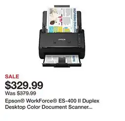 Office Depot Epson WorkForce ES-400 II Duplex Desktop Color Document Scanner with Auto Document Feeder offer