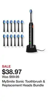 Ulta Beauty MySmile Sonic Toothbrush & Replacement Heads Bundle offer