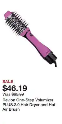 Ulta Beauty Revlon One-Step Volumizer PLUS 2.0 Hair Dryer and Hot Air Brush offer