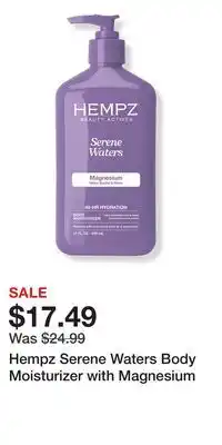 Ulta Beauty Hempz Serene Waters Body Moisturizer with Magnesium offer