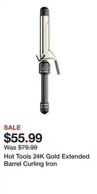 Ulta Beauty Hot Tools 24K Gold Extended Barrel Curling Iron offer