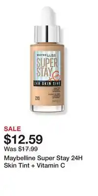 Ulta Beauty Maybelline Super Stay 24H Skin Tint + Vitamin C offer