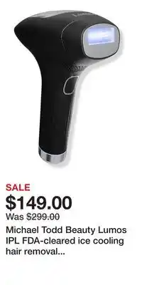 Ulta Beauty Michael Todd Beauty Lumos IPL FDA-cleared ice cooling hair removal device with 999,999 flashes offer
