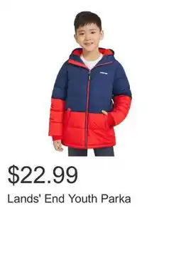 Costco Lands' End Youth Parka offer