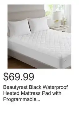 Costco Beautyrest Black Waterproof Heated Mattress Pad with Programmable Remote offer