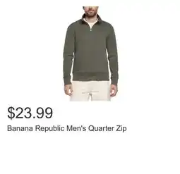 Costco Banana Republic Men's Quarter Zip offer