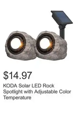 Costco KODA Solar LED Rock Spotlight with Adjustable Color Temperature offer