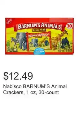 Costco Nabisco BARNUM'S Animal Crackers, 1 oz, 30-count offer