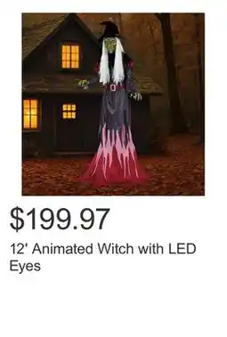 Costco 12' Animated Witch with LED Eyes offer
