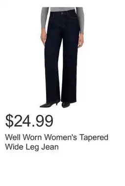 Costco Well Worn Women's Tapered Wide Leg Jean offer