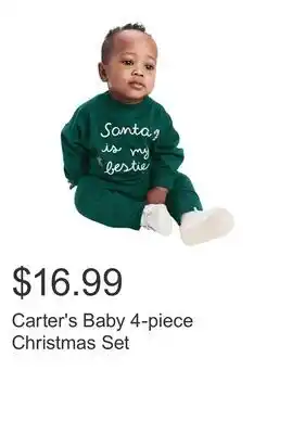 Costco Carter's Baby 4-piece Christmas Set offer