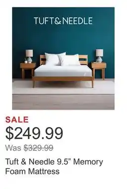 Costco Tuft & Needle 9.5 Memory Foam Mattress offer