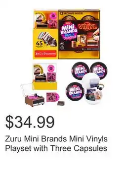 Costco Zuru Mini Brands Mini Vinyls Playset with Three Capsules offer