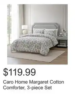 Costco Caro Home Margaret Cotton Comforter, 3-piece Set offer