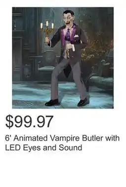 Costco 6' Animated Vampire Butler with LED Eyes and Sound offer