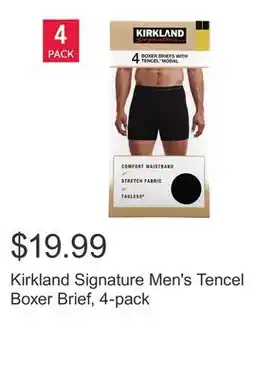 Costco Kirkland Signature Men's Tencel Boxer Brief, 4-pack offer