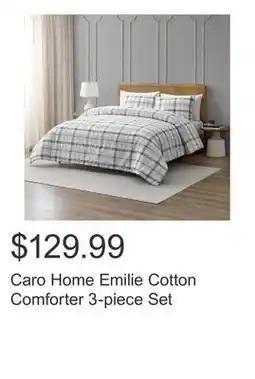 Costco Caro Home Emilie Cotton Comforter 3-piece Set offer