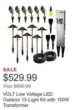 Costco VOLT Low Voltage LED Outdoor 13-Light Kit with 150W Transformer offer